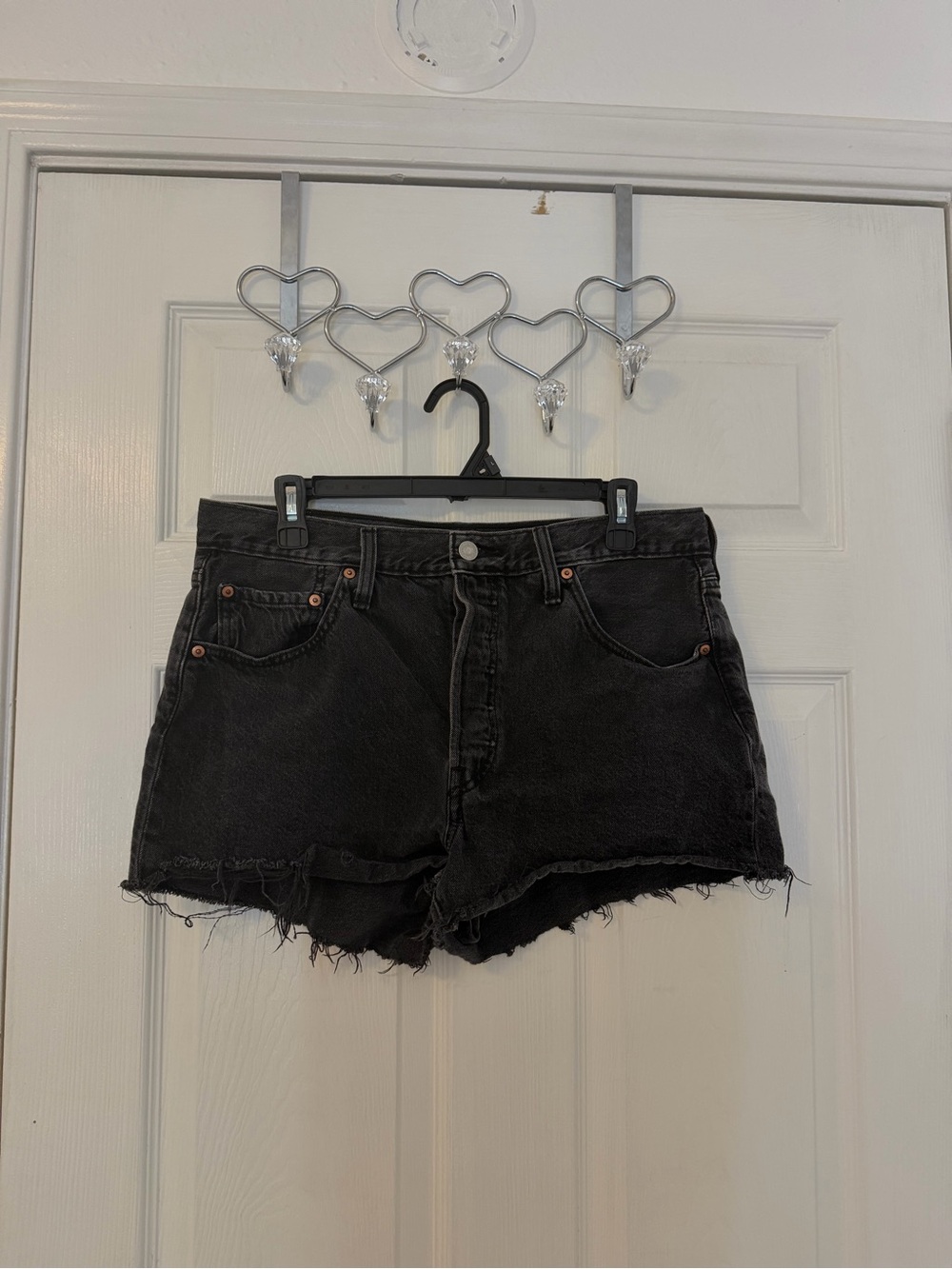 Levi's Black 501 High-Rise Denim Shorts